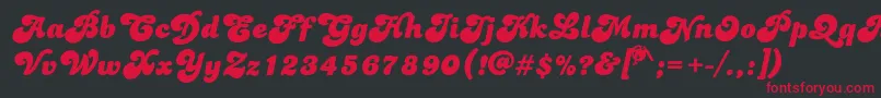 Dolphins Font – Red Fonts on Black Background