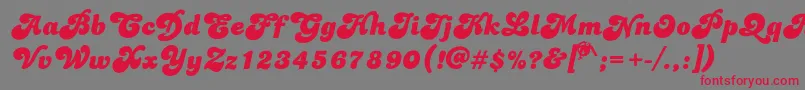Dolphins Font – Red Fonts on Gray Background