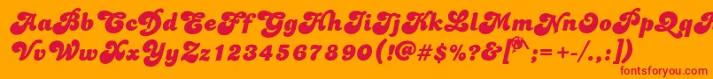Dolphins Font – Red Fonts on Orange Background