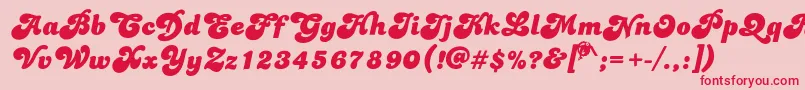Dolphins Font – Red Fonts on Pink Background