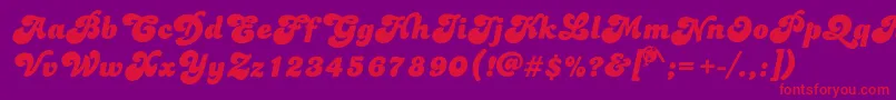 Dolphins Font – Red Fonts on Purple Background