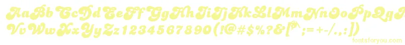 Dolphins Font – Yellow Fonts on White Background
