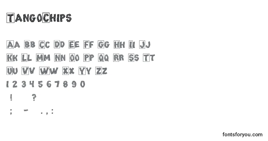 Schriftart TangoChips – Alphabet, Zahlen, spezielle Symbole