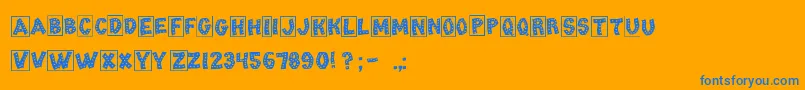 TangoChips Font – Blue Fonts on Orange Background