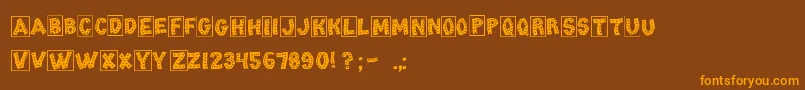 TangoChips Font – Orange Fonts on Brown Background