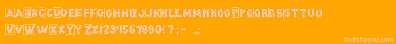 TangoChips Font – Pink Fonts on Orange Background