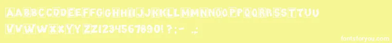 TangoChips Font – White Fonts on Yellow Background