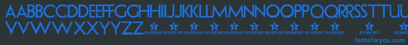 Uranium ffy Font – Blue Fonts on Black Background