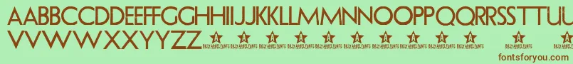 Uranium ffy Font – Brown Fonts on Green Background