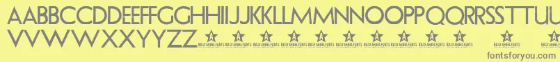 Uranium ffy Font – Gray Fonts on Yellow Background