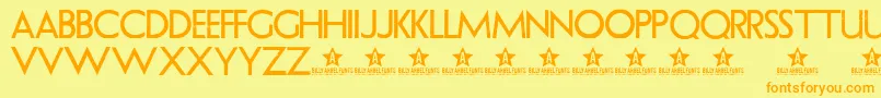 Uranium ffy Font – Orange Fonts on Yellow Background