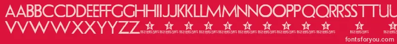 Uranium ffy Font – Pink Fonts on Red Background