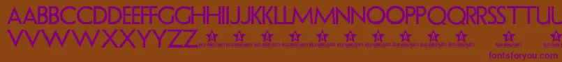 Uranium ffy-Schriftart – Violette Schriften auf braunem Hintergrund