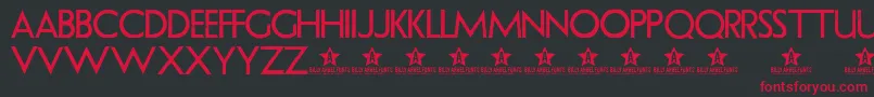 Uranium ffy Font – Red Fonts on Black Background