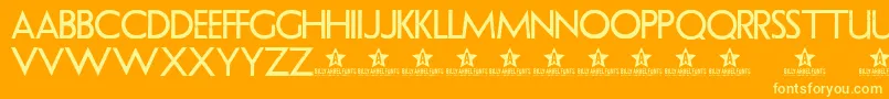 Uranium ffy Font – Yellow Fonts on Orange Background
