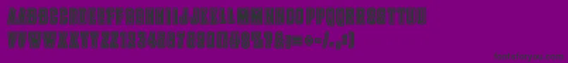 Pollux9200-Schriftart – Schwarze Schriften auf violettem Hintergrund