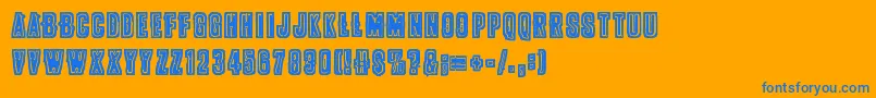 Pollux9200 Font – Blue Fonts on Orange Background