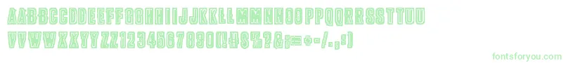 Pollux9200 Font – Green Fonts on White Background
