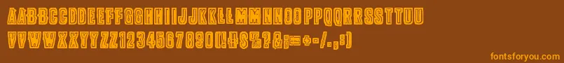 Pollux9200 Font – Orange Fonts on Brown Background