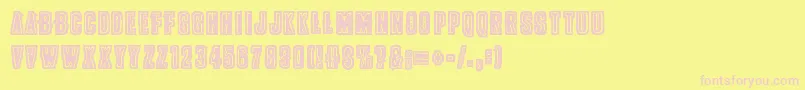 Pollux9200 Font – Pink Fonts on Yellow Background