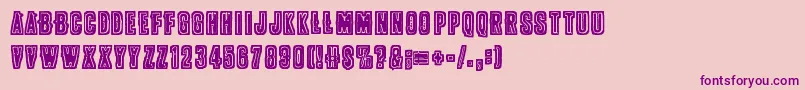 Pollux9200 Font – Purple Fonts on Pink Background