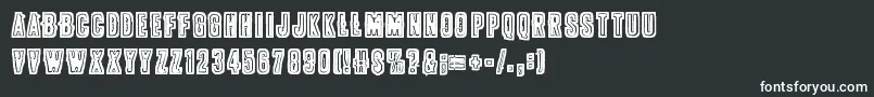 フォントPollux9200 – 黒い背景に白い文字