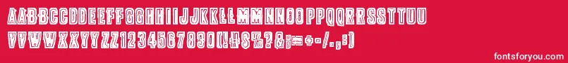Pollux9200 Font – White Fonts on Red Background