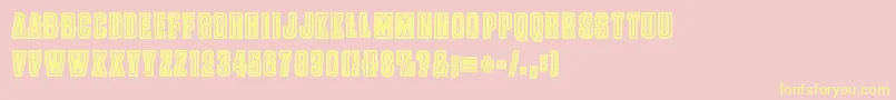 Pollux9200 Font – Yellow Fonts on Pink Background