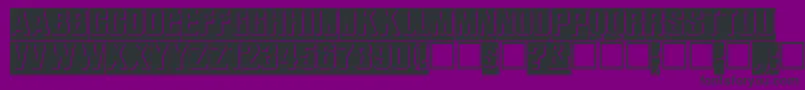 ReliefinreverseRegular-Schriftart – Schwarze Schriften auf violettem Hintergrund