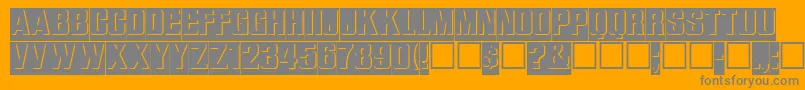 ReliefinreverseRegular Font – Gray Fonts on Orange Background