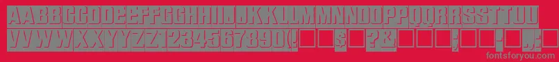 ReliefinreverseRegular Font – Gray Fonts on Red Background