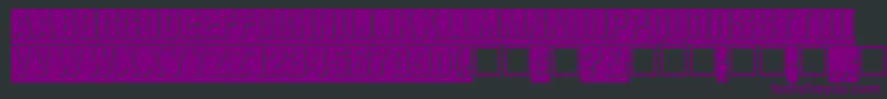 ReliefinreverseRegular-Schriftart – Violette Schriften auf schwarzem Hintergrund