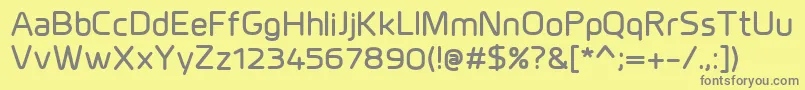 フォントMillarBold – 黄色の背景に灰色の文字