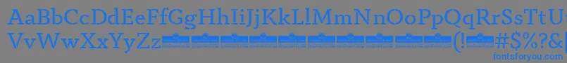 AnaphoraStencilBookTrial Font – Blue Fonts on Gray Background