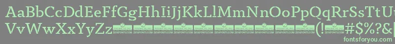 AnaphoraStencilBookTrial Font – Green Fonts on Gray Background