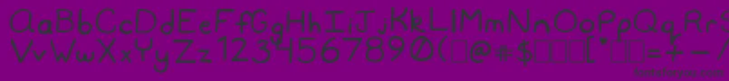 TravisSansMs-fontti – mustat fontit violetilla taustalla