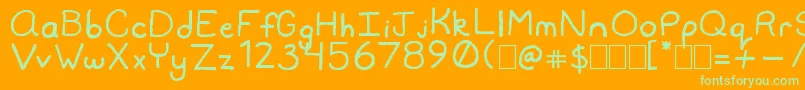 TravisSansMs Font – Green Fonts on Orange Background