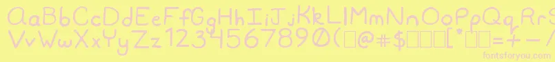 TravisSansMs Font – Pink Fonts on Yellow Background