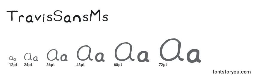 TravisSansMs Font Sizes