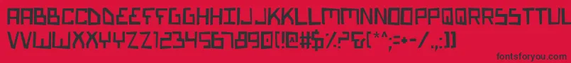 BionicTypeMalfunction Font – Black Fonts on Red Background