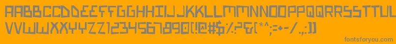 BionicTypeMalfunction Font – Gray Fonts on Orange Background