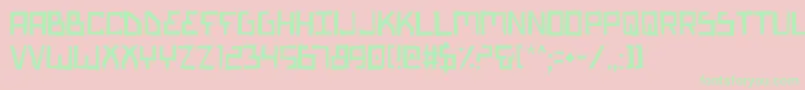 BionicTypeMalfunction Font – Green Fonts on Pink Background