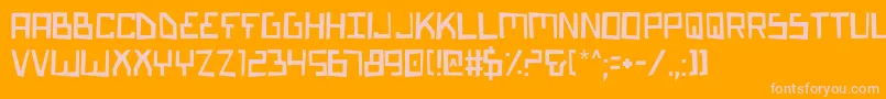 BionicTypeMalfunction Font – Pink Fonts on Orange Background