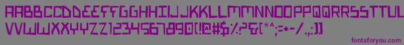 BionicTypeMalfunction-fontti – violetit fontit harmaalla taustalla