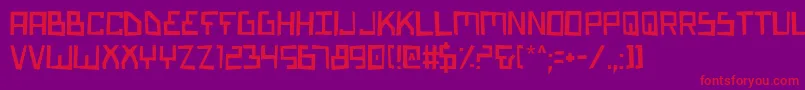 BionicTypeMalfunction Font – Red Fonts on Purple Background