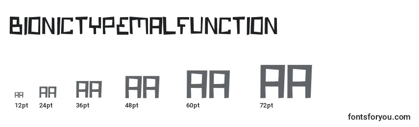 Размеры шрифта BionicTypeMalfunction