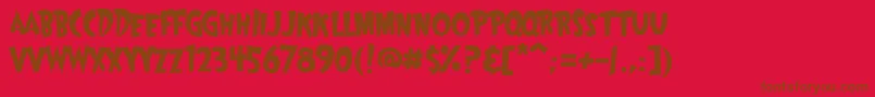 Wayoshi Font – Brown Fonts on Red Background