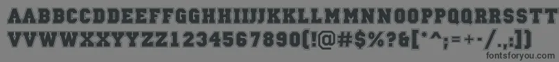 フォントACampusgravBold – 黒い文字の灰色の背景