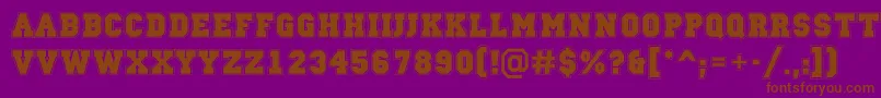 Шрифт ACampusgravBold – коричневые шрифты на фиолетовом фоне