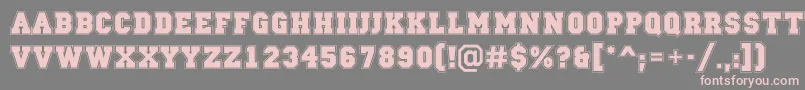 ACampusgravBold Font – Pink Fonts on Gray Background